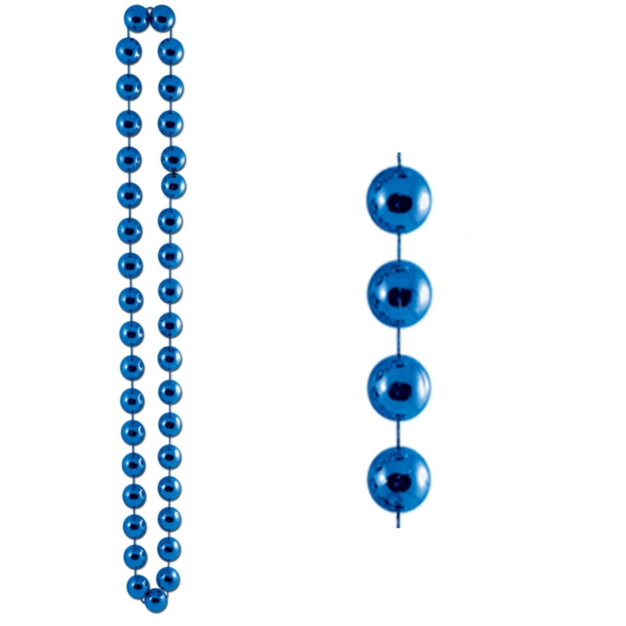 Party Central Club Pack of 12 Blue Birthday Jumbo Beaded Necklaces 40"
